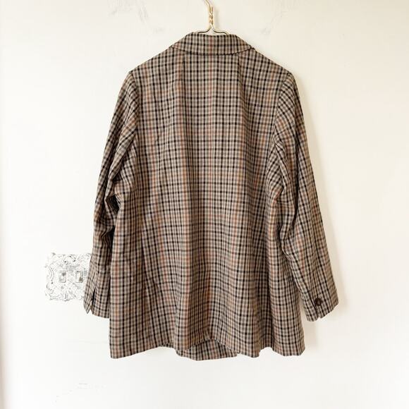 Madewell Dorset Blazer in Tan Coster Plaid 1X - Picture 7 of 11